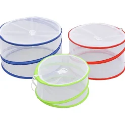 Online Flughuva Mat Flugskydd 3 stycken Matskärmsskydd för Mat med Olika Storlekar Hopfällbar