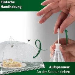 New Flugskydd, Insektsskydd, Skydd mot Flugor och Fruktflugor för Kakor, Fruktskål, Trädgårdspar