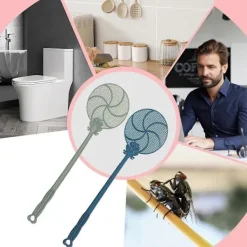 Outlet Flugsmälla för utomhusbruk | Handhållen flugsmälla med långt handtag för inomhusbruk - Förtjockad