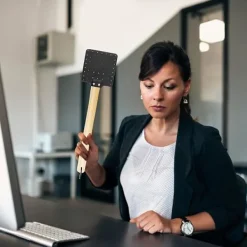 Best Flugsmälla, manuell skadedjursbekämpning, trä och syntetiskt läder, hållbar manuell teleskopisk flugfälla för myggor och insekter inomhus