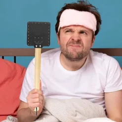 Best Flugsmälla, manuell skadedjursbekämpning, trä och syntetiskt läder, hållbar manuell teleskopisk flugfälla för myggor och insekter inomhus