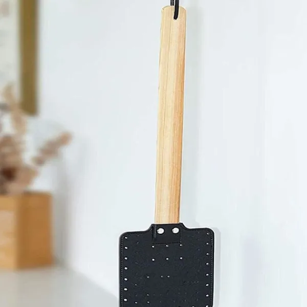 Best Flugsmälla, manuell skadedjursbekämpning, trä och syntetiskt läder, hållbar manuell teleskopisk flugfälla för myggor och insekter inomhus