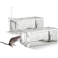 Hot Fångstfälla, 2 st Fångstfälla Bur, Återanvändbar Råttfälla För Att Fånga Möss Råttor Och Andra Liknande Små Gnagare (lätt) (2 stycken)