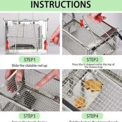 Hot Fångstfälla, 2 st Fångstfälla Bur, Återanvändbar Råttfälla För Att Fånga Möss Råttor Och Andra Liknande Små Gnagare (lätt) (2 stycken)