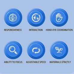 Online Fångstspel med fallande pinnar - Leksak för hand-öga-koordination och reaktionsträning blu-FF- blå Ingen fjärrkontroll