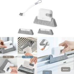 New Fönsterfårengörare Fönsterfå Rengöringsborste set för skjutdörrsfå Rengöring