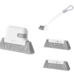 New Fönsterfårengörare Fönsterfå Rengöringsborste set för skjutdörrsfå Rengöring