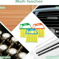 Outlet NICEGOU Fönsterjalusi Handhållen 7 Finger Persiennborste Rengöringsverktyg, 3 Färger 3-pack