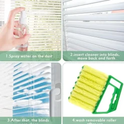 Outlet NICEGOU Fönsterjalusi Handhållen 7 Finger Persiennborste Rengöringsverktyg, 3 Färger 3-pack