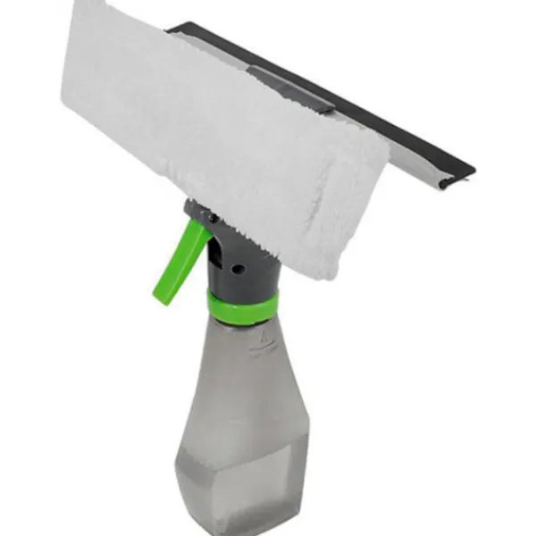 Outlet Fönsterputsare, 3 i 1 Mikrofiberduk och Duschskrapa med Sprayflaska, Fönstertvättutrustning, Glasrengöringsverktyg