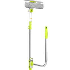 Discount Fönsterputsare med smart vinkel, utdragbart teleskophandtag och dubbelsidig fönsterskrapa för utsidan