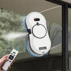 Best Fönsterputsningsrobot, Automatisk vattenspray Fönsterputsrobot 2800Pa Stark sugkraft Smart fönsterputsare, Fjärrkontroll Fönsterputsrobot