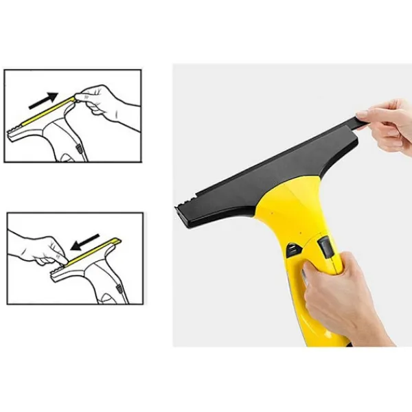 Sale Fönsterputsningsskrapa för Karcher Dammsugare Ersättningshuvud Lip Pull 280mm WV50 WV60 WV70 WV75 WV2 /2 Par