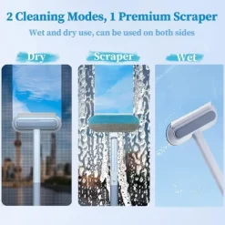 Outlet Fönsterrengörare med förlängningsbart handtag, 4-i-1 fönsterputsare med teleskophandtag, professionell fönsterrengöring