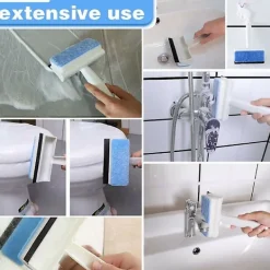 Best Fönsterrengöringsborste Mikrofiber Rakel Fönsterskrubber, Professionell Fönsterrengöring Kombifönster Kombifönsterskrubber för Badrumsgolv/Väggplattor | Fyndiq