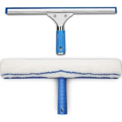Discount Fönsterrengöringskit med skrapa och mikrofiberduk 35cm aquablade