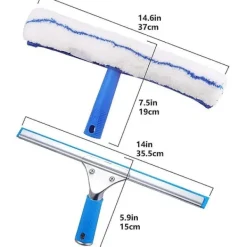 Discount Fönsterrengöringskit med skrapa och mikrofiberduk 35cm aquablade
