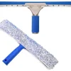 Hot Fönsterrengöringsset Skrapa och Mikrofiber Fönsterputsare - Bilrengöringsset - 2-i-1 Kombinerad Fläckfri Glasskrubber och Gummiblad