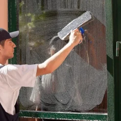 Sale Fönsterrengöringsset Skrapa och Mikrofiber Fönsterputsare - Bilrengöringsset - 2-i-1 Kombinerad Fläckfri Glasskrubber och Gummiblad