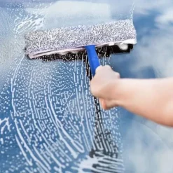 Sale Fönsterrengöringsset Skrapa och Mikrofiber Fönsterputsare - Bilrengöringsset - 2-i-1 Kombinerad Fläckfri Glasskrubber och Gummiblad