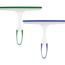 Fönsterskrapa, duschskrapa, gummiskrapa för glasrengöring, plastskrapa för rengöring av speglar, badrum, fönster, golv, glas, 2 st