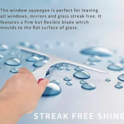 New Fönsterskrapa, duschskrapa, gummiskrapa för glasrengöring, plastskrapa för rengöring av speglar, badrum, fönster, golv, glas, 2 st_yux