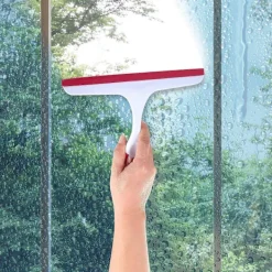 New Fönsterskrapa, duschskrapa, gummiskrapa för glasrengöring, plastskrapa för rengöring av speglar, badrum, fönster, golv, glas, 2 st_yux