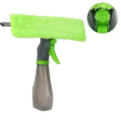 New Fönsterskrapa med Maskintvättbar Mikrofiberduk & Skrapa för Speglar/Kakel/Duschväggar/Glasrengöring - Qin