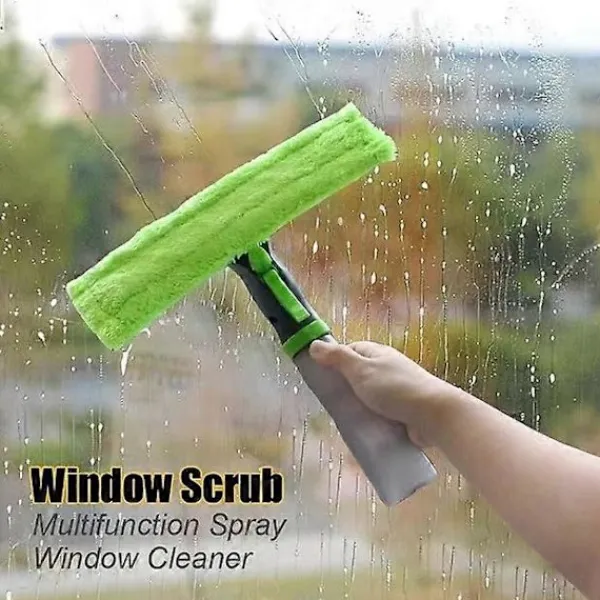 New Fönsterskrapa med Maskintvättbar Mikrofiberduk & Skrapa för Speglar/Kakel/Duschväggar/Glasrengöring - Qin