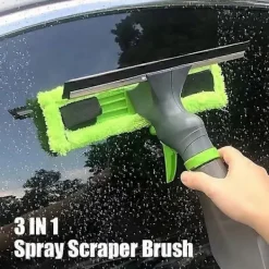 New Fönsterskrapa med Maskintvättbar Mikrofiberduk & Skrapa för Speglar/Kakel/Duschväggar/Glasrengöring - Qin