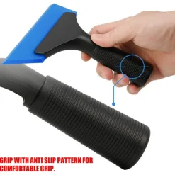 Best Superp Fönstertonad gummivattenblad, duschskrapa med halkfritt handtag, bilrengöringsverktyg, minitorkare för fönster, badrum (blå)