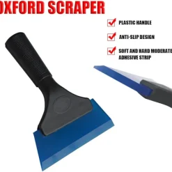 Best Superp Fönstertonad gummivattenblad, duschskrapa med halkfritt handtag, bilrengöringsverktyg, minitorkare för fönster, badrum (blå)