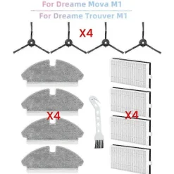Discount För Dreame Mova M1 / Trouver M1 Dammsugare Ersättningsdelar Sidoborste Hepa Filter Moppduk Tillbehör