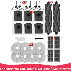 Discount för Dreame X40 Ultra/L40 Ultra/X40 Master Huvudborste Sidoborste Hepa Filter
