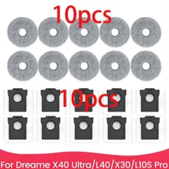 Discount För Dreame X40 Ultra/L40/X30/L10S Pro Ultra Heat Robotdammsugare Tillbehör Delar Dammsugarpåsar