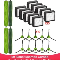 New För IRobot Roomba Combo J7+/ Combo J9+/ Combo 10 Max Robotdammsugare Huvudborstar Sidoborstar HEPA-filter