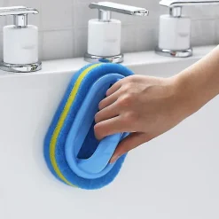 Online För Kök Städning Badrum Toalett Glas Väggrengöring Badborste Plasthandtag Svamp Bottenkarborste Fönsterputs Wc (ls)