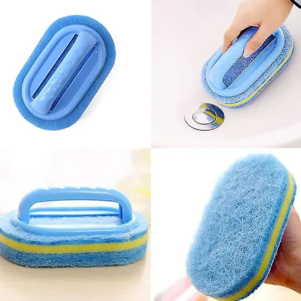 Online För Kök Städning Badrum Toalett Glas Väggrengöring Badborste Plasthandtag Svamp Bottenkarborste Fönsterputs Wc (ls)