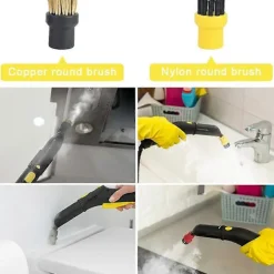 Best BRONZE För Kärcher Ångtvätt Tillbehör Dukar, Munstycke Runda Borstar [BR]