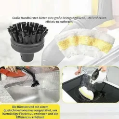 Online FMYSJ För Kärcher SC1 SC2 SC3 SC4 SC5 Ångtvätt Ersättningsdel Ångmopp Rund Borsthuvud Hemstädning (FMY) As Shown