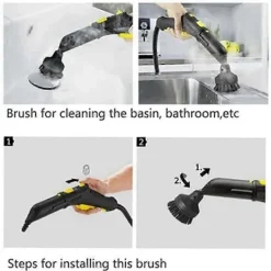 Online FMYSJ För Kärcher SC1 SC2 SC3 SC4 SC5 Ångtvätt Ersättningsdel Ångmopp Rund Borsthuvud Hemstädning (FMY) As Shown