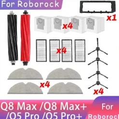 Best För Q8 Max/Q8 /Q8 Max+/Q5 Pro/Q5 Pro+ Robotdel Huvudsida Borstfilter Moppduk Dammpåse