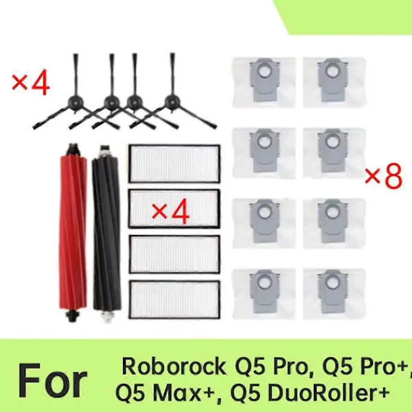 Discount För Q5 Pro, Q5 Pro+, Q5 Max+, Q5 DuoRoller+ Dammsugare Huvudborste Sidoborste Filter Dammpåsar