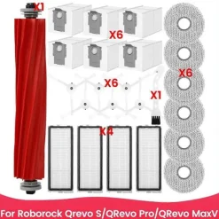 Online För Qrevo S/QRevo Pro/QRevo MaxV Robotdammsugare Huvudborstar Sidoborstar Hepa-filter Moppduk Damm