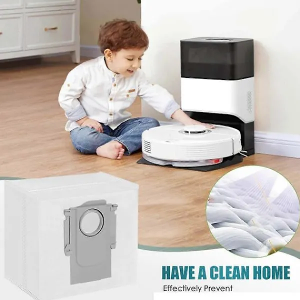 Best För Roborock Q8 Max Q8 Max+ Q5 Pro Q5 Pro+ Ersättningstillbehör Dammsugarpåsar Reservdelar 8PCS