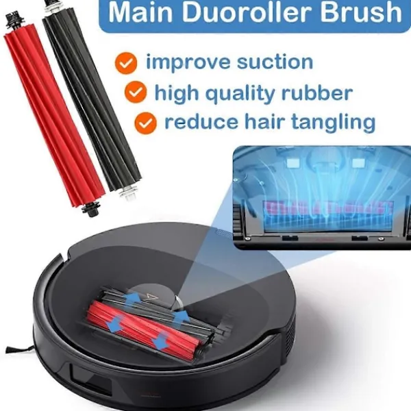 För Roborock Q8 Max/ Q5 Pro Huvudborste Sidoborste Hepa Filter Moppduk plastic 51