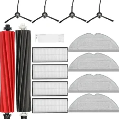 Clearance unbranded För Roborock S8 / S8+ Robotdammsugare Huvudsida Borstar Hepa Filter Moppduk Tvättbar Tillbehör Set