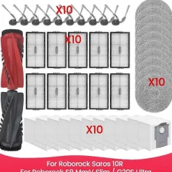 Clearance För Saros 10R/ S9 MaxV Slim/G20S Ultra Reservdelar Borste Hepa Filter Moppduk Dammpåse Reservdelar