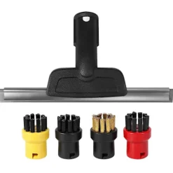 Hot för SC2 SC3 SC4 SC5 CTK10 CTK20 Fönstermunstycke Skrapa Rund Borste för Rengöringsmedel Fukt, Rengör Springa black