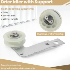 New för W10837240 Torktumlare Spännrulle med Fäste, Ersättningsdel för Kenmore Torktumlare